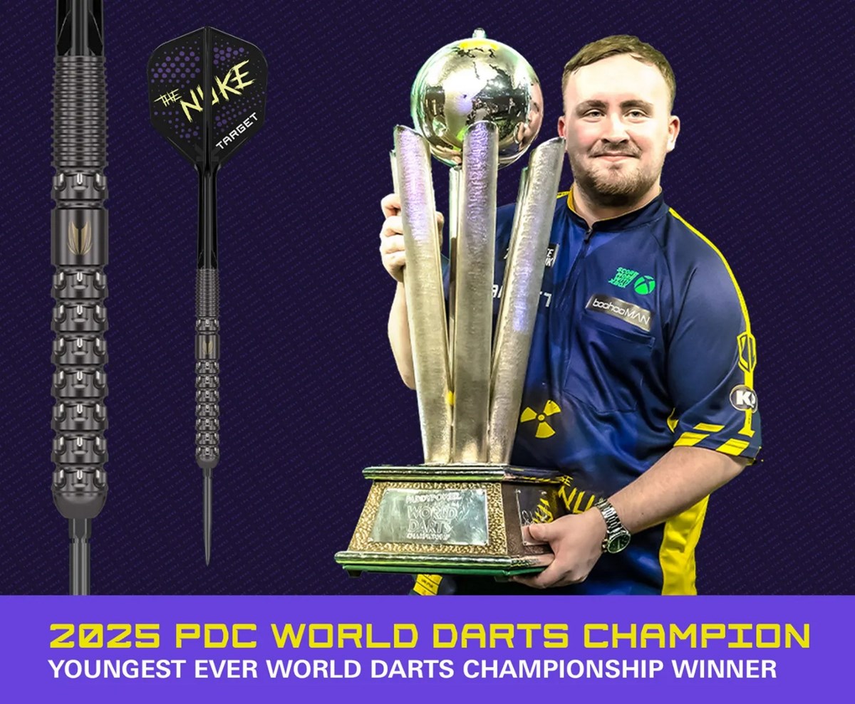 Target Darts Luke Littler G1 Prodigy 90% Tungsten SP Steel Tip Darts 22 grams