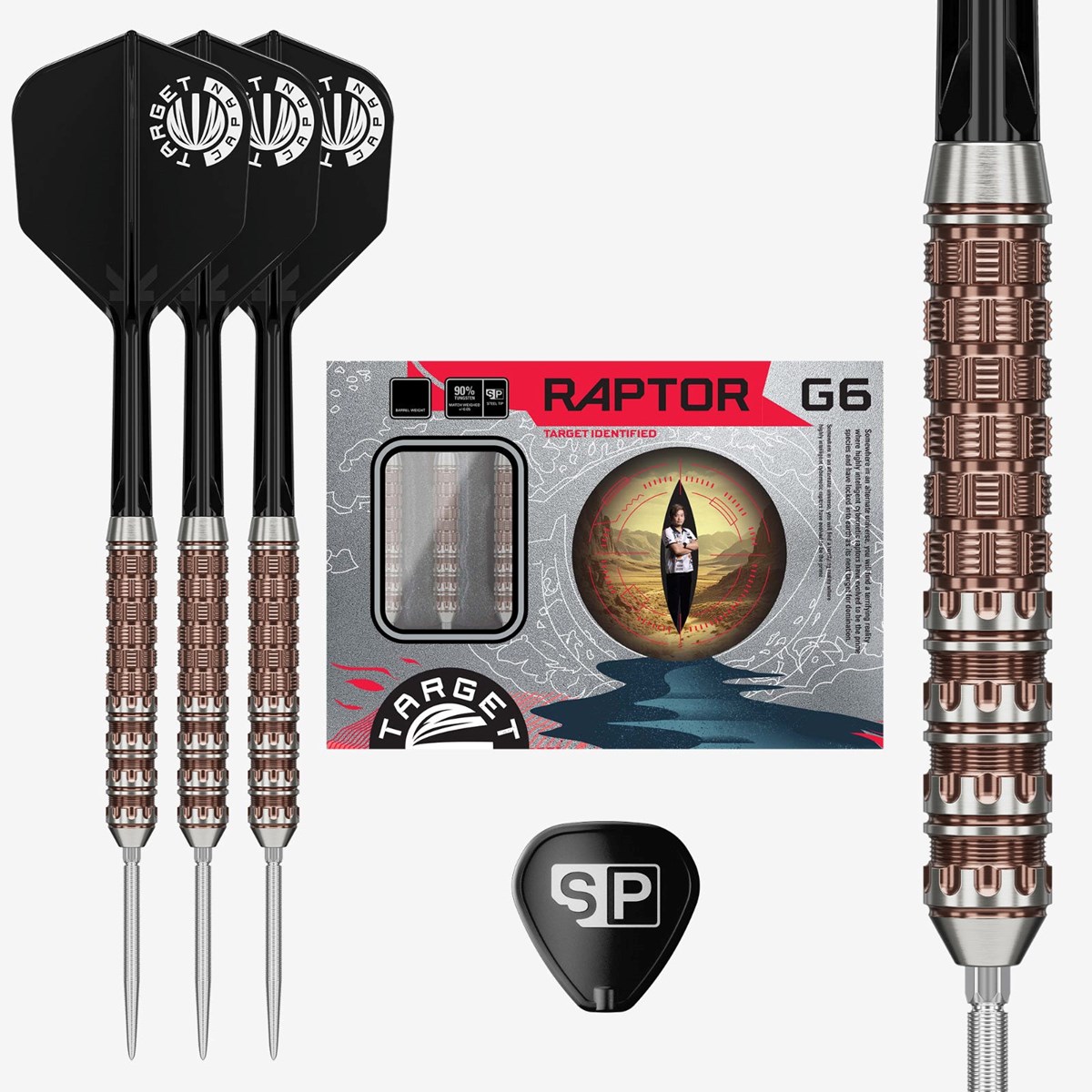 Target Prime Raptor G6 90% SP Steel Tip Darts 22 grams