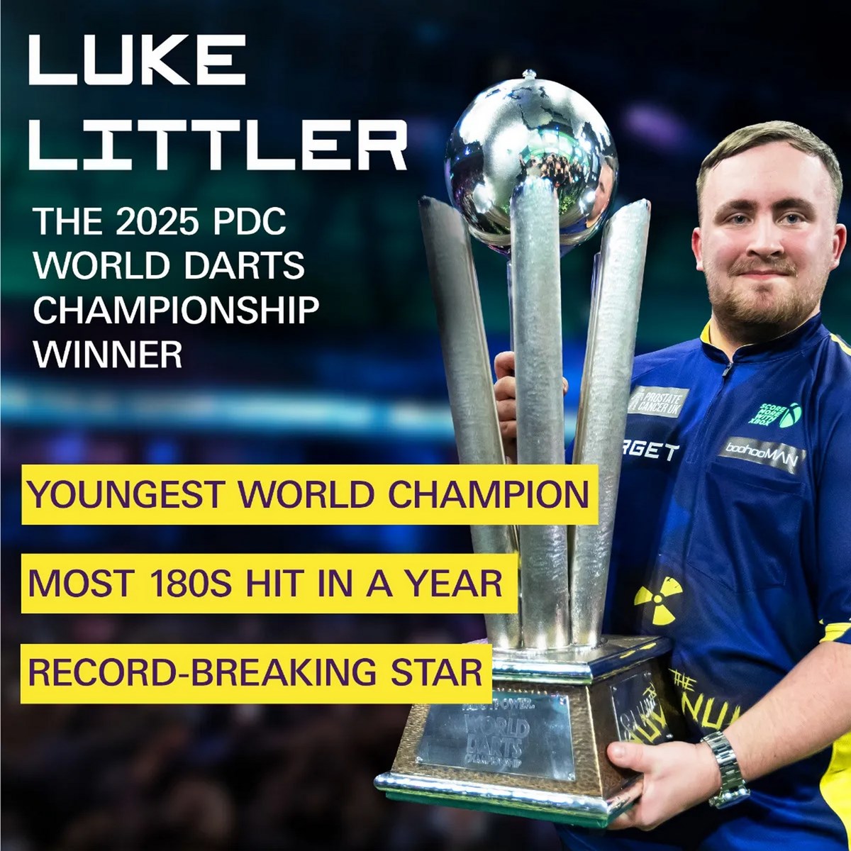 Target Darts Luke Littler World Champion 2025 Edition 90% Tungsten SP Steel Tip Darts 23 grams
