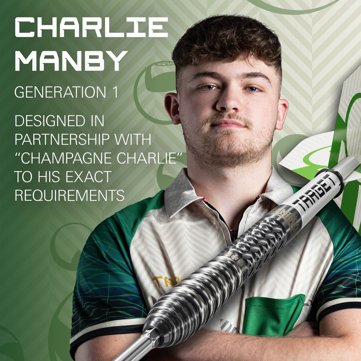 Target Darts Charlie Manby 95% Tungsten SP Steel Tip Darts 22 grams