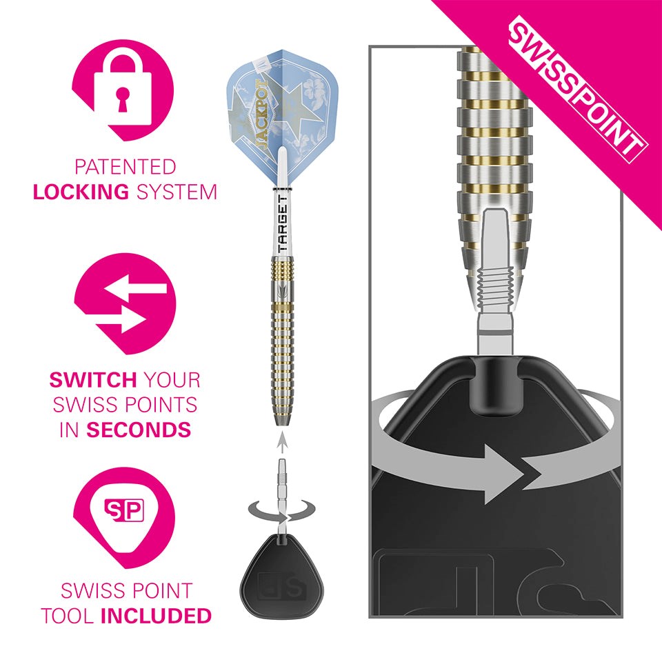 Target Darts Adrian Lewis Showdown 95% Tungsten SP Steel Tip Darts 23 grams