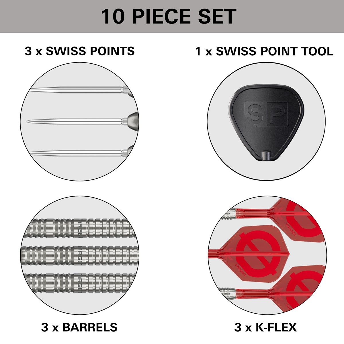 Target Group Ø 03 50% Swiss Point Steel Tip Darts 24 grams
