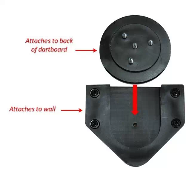 Wall bracket for dartboard clearance