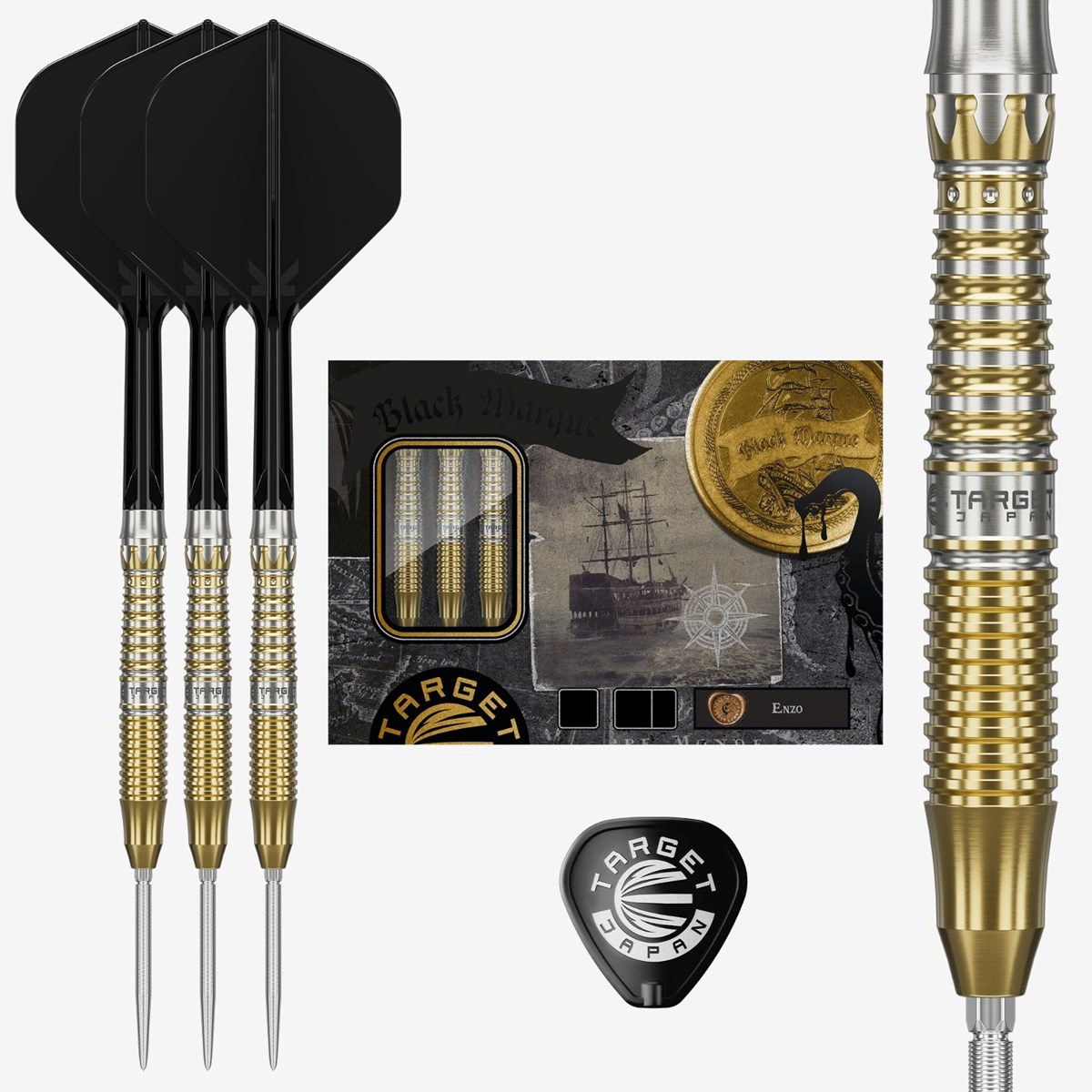 Target Black Marque Enzo SP Steel Tip Darts 22 grams