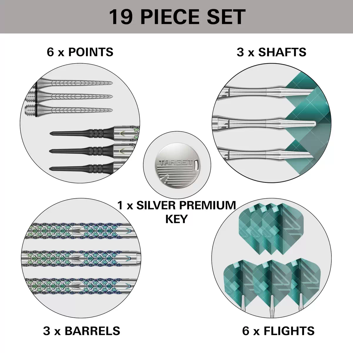 Target Darts Rove 10 90% Tungsten Soft Tip 18 grams Target Darts Rove 10 90% Tungsten Soft Tip 18 grams