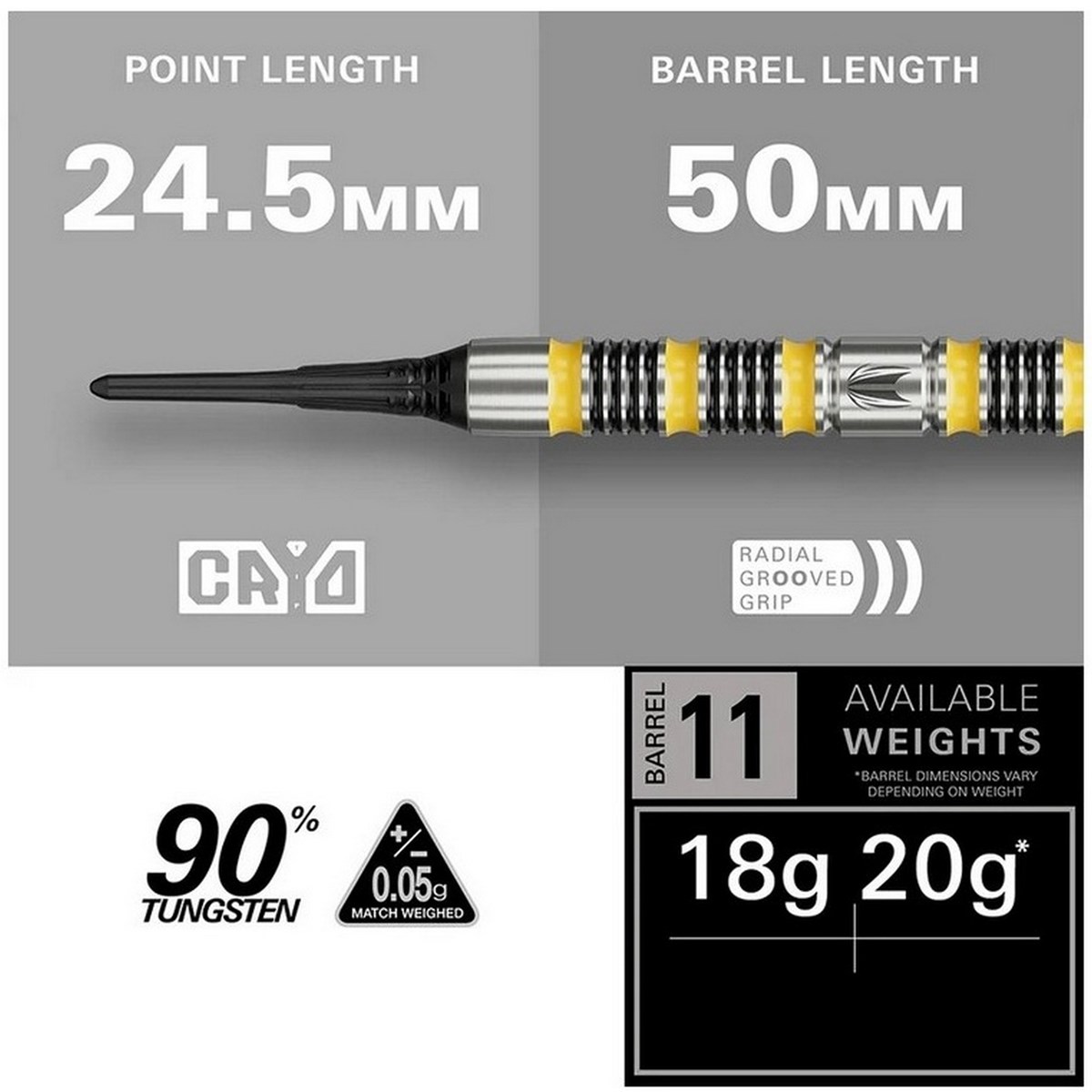 Target Darts Buzz 11 90% Soft Tip Darts 20 grams