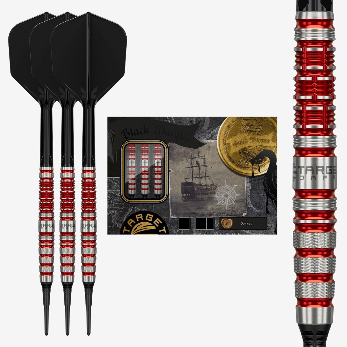 Target Black Marque Spinel 90% Soft Tip Darts 21.5 grams