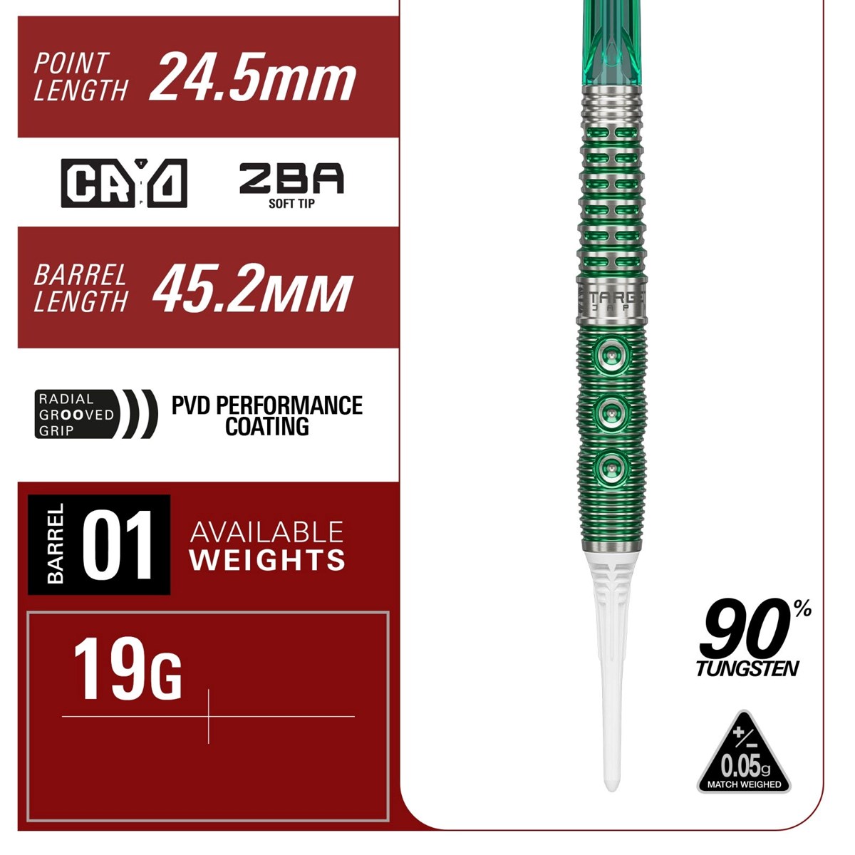 Target Prime Xeno G1 90% Soft Tip Darts 19 grams