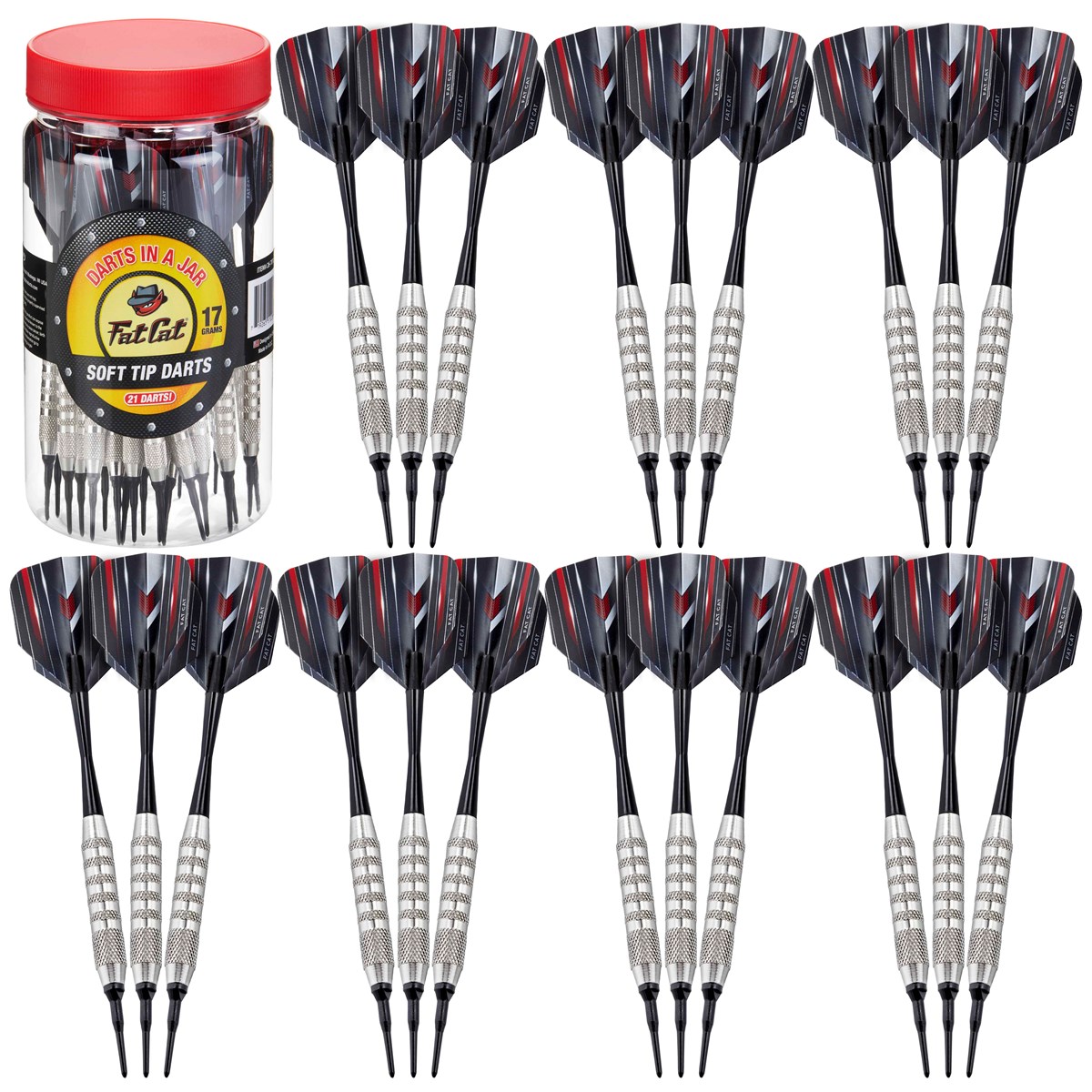 GLD Soft Tip Darts in a Jar 17 grams (21 darts)