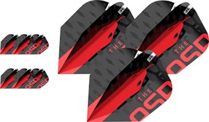 Ailettes De Fléchettes Target Nathan Aspinall The Asp Pro Ultra Red - Forme N°2, 100 Microns, Design Rouge 2021