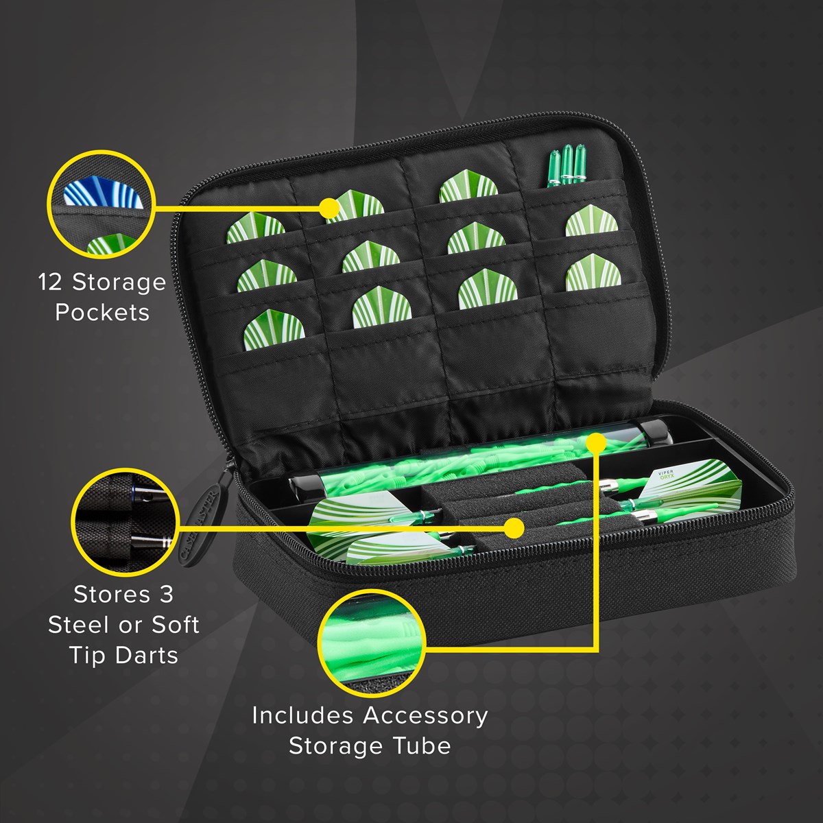 GLD Casemaster Plazma Dart Case - Black