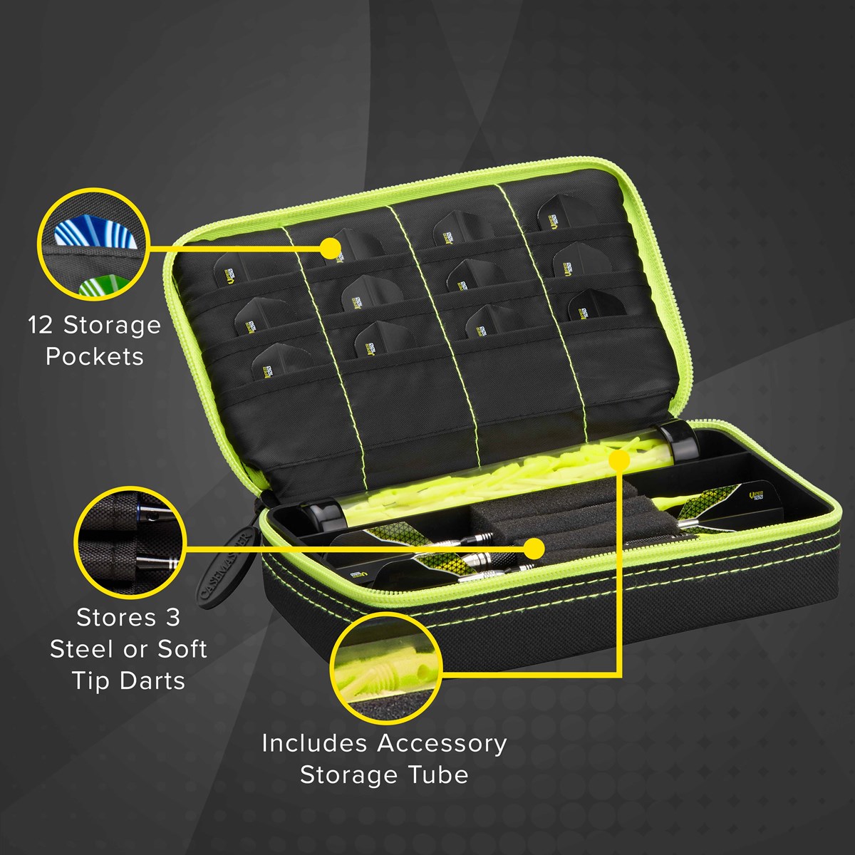 GLD Casemaster Plazma Dart Case - Yellow
