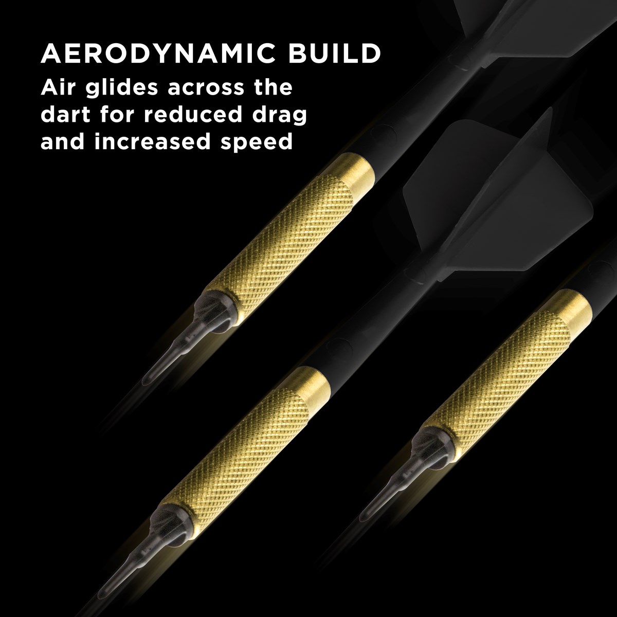 GLD Commercial Brass Soft Tip Darts Black 13 grams (45 darts per bag)