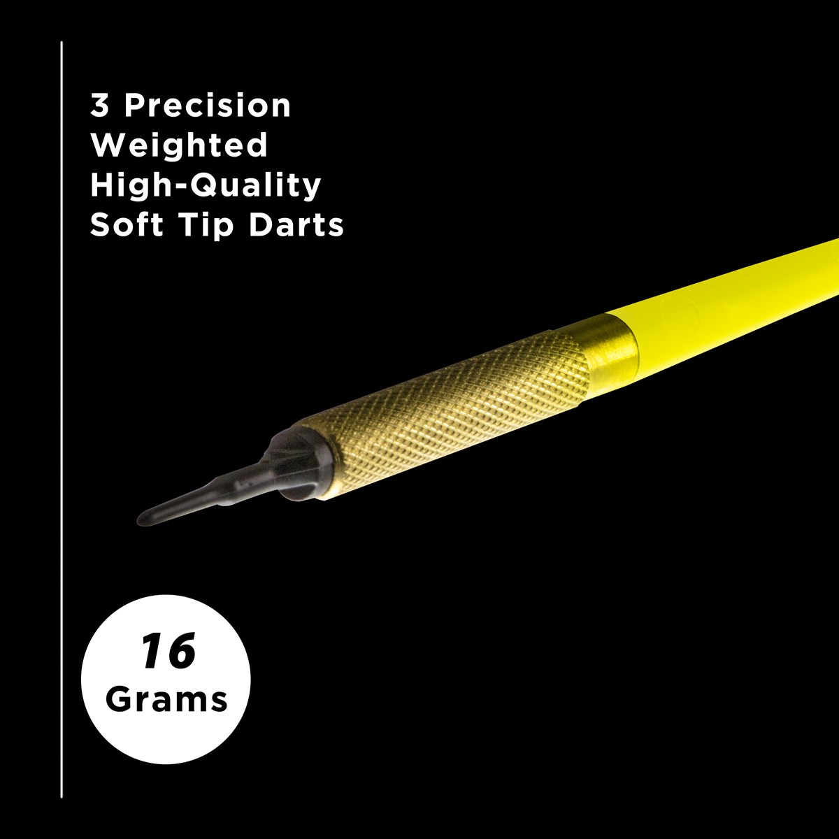 GLD Commercial Brass Soft Tip Darts Yellow 13 grams (45 darts per bag)
