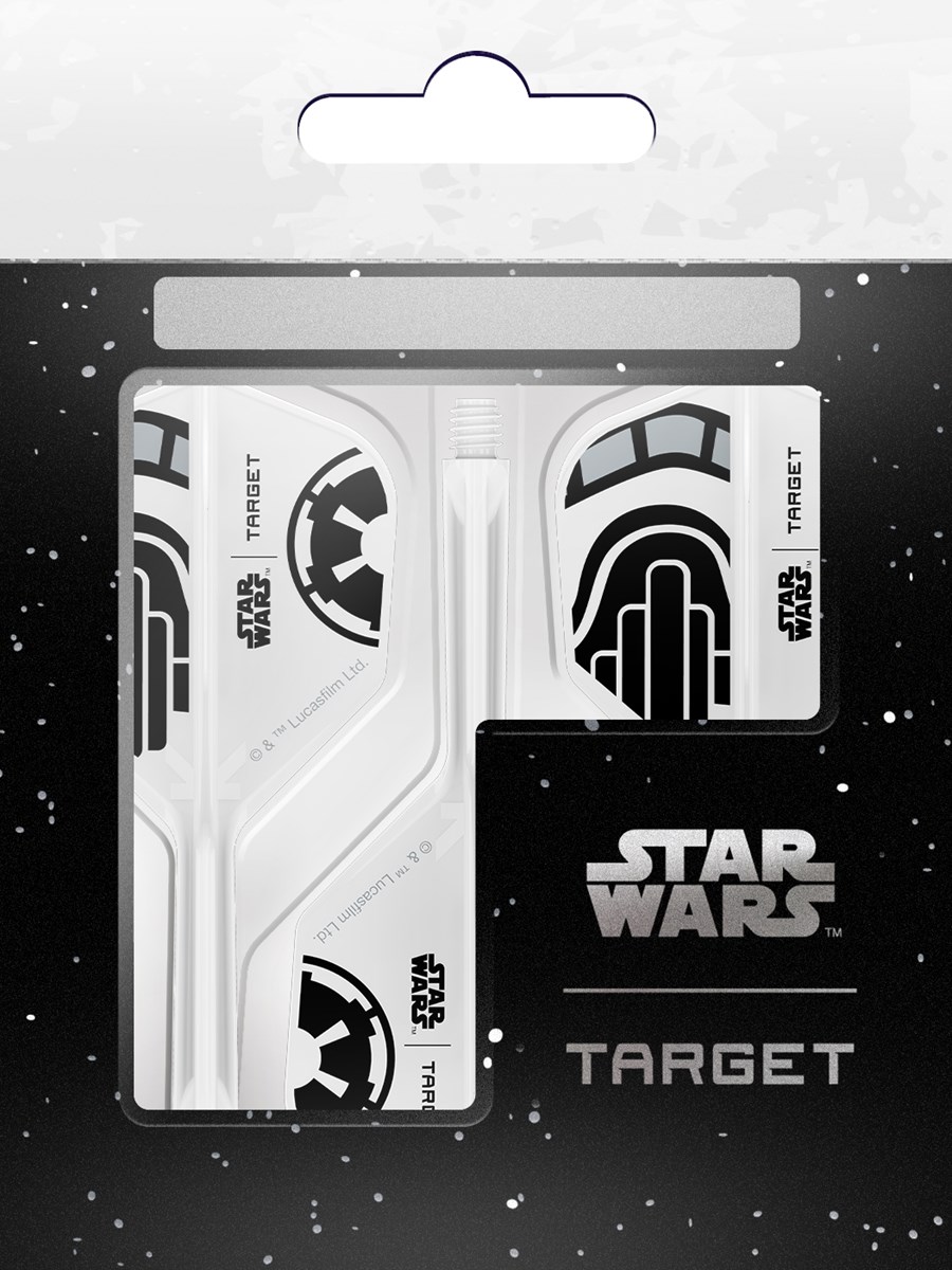 Target Darts Star Wars Storm Storm Trooper K-Flex Flight System - No 6 Shape / Intermediate Shaft (26mm)
