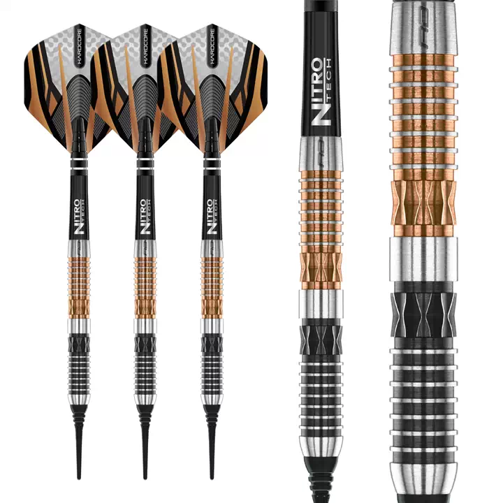 90% Tungsten Steel Tip Darts – 24 Grams, Extra Grip – Set Of 3