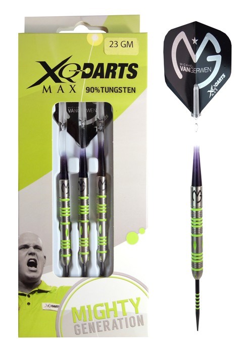 美品！激レア！[XQ DARTS MAX) mightygeneration2 Shot XQMax Michael Van Gerwen Mighty Generation 90% Tungsten 25 grams