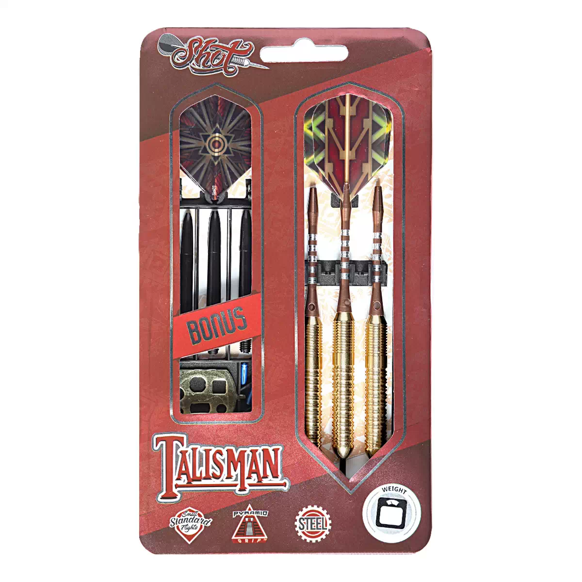 Shot Darts Soft Tip Talisman 18g Center Weighted Steel Barrels Made with  Aluminium Dart Shafts Handcrafted Professional Dart Set and Flights Made in